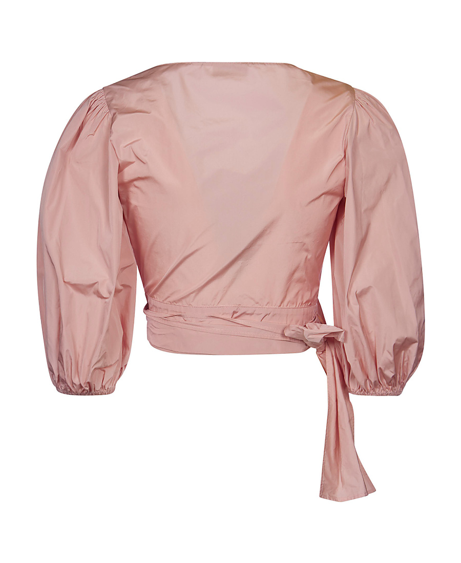 Red Valentino V-neck Bow-tie Blouse In Pink