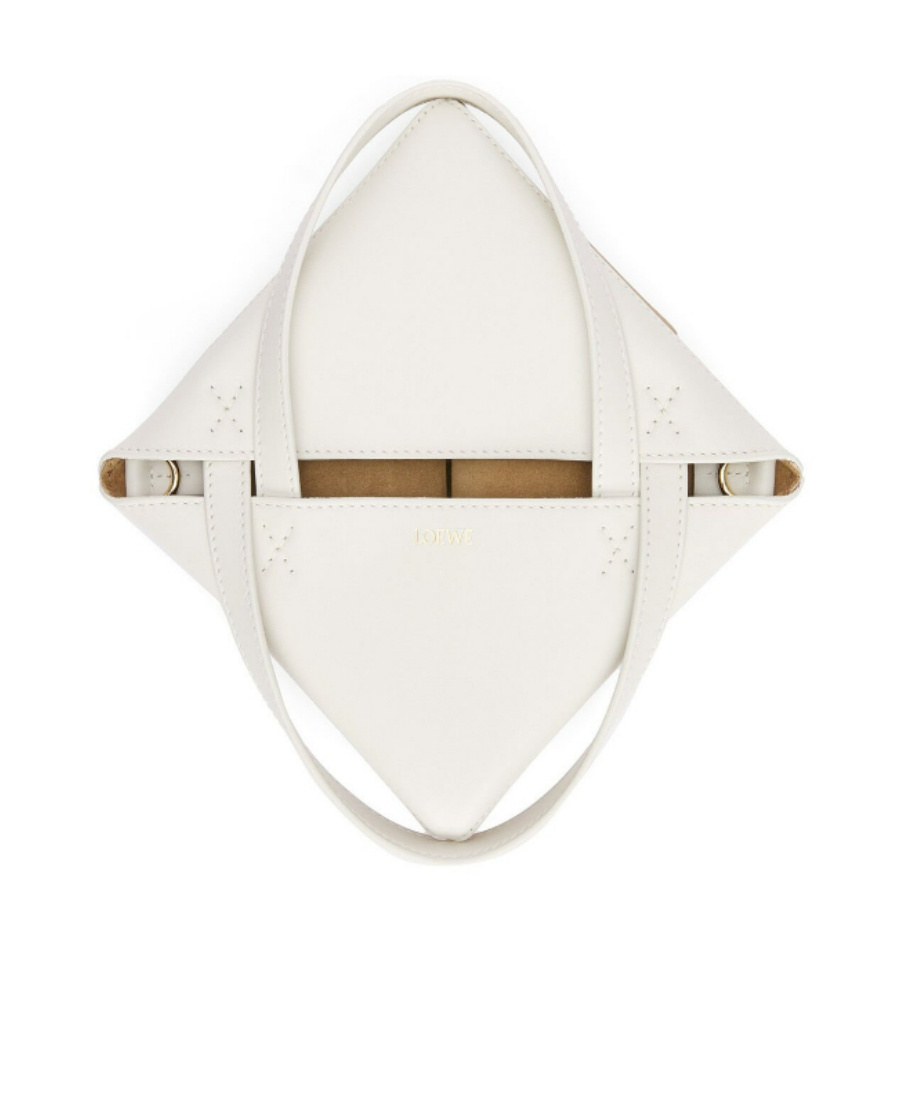 Loewe Mini Puzzle Leather Shoulder Bag In Nude