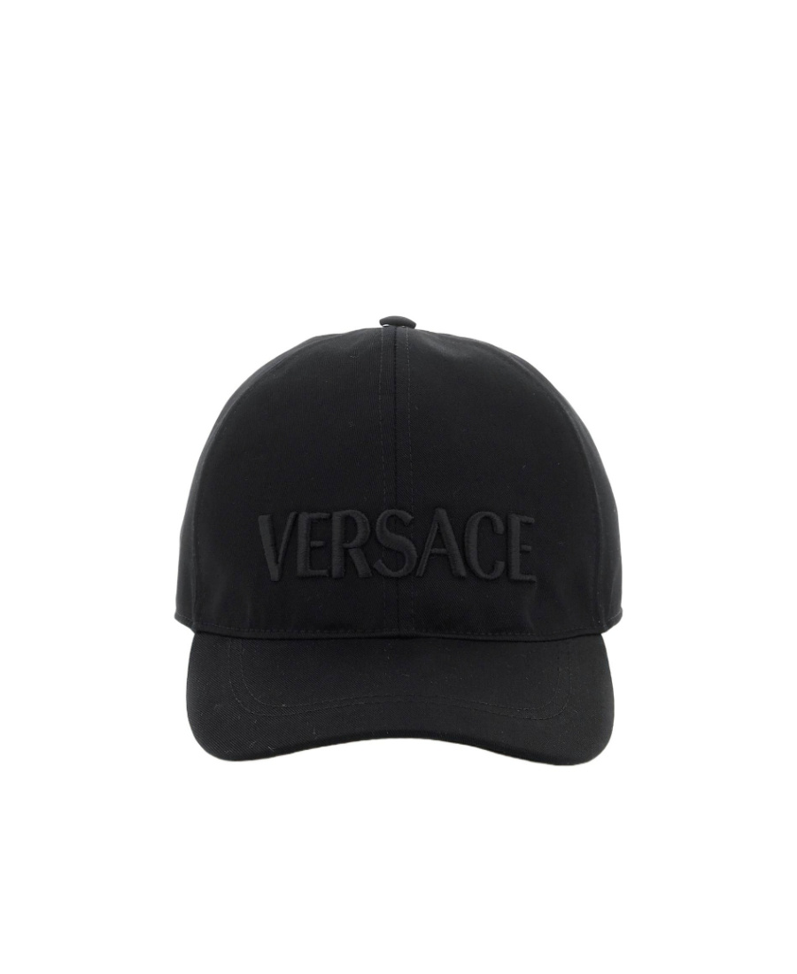 Versace Cotton Logo-embroidered Cap In Black