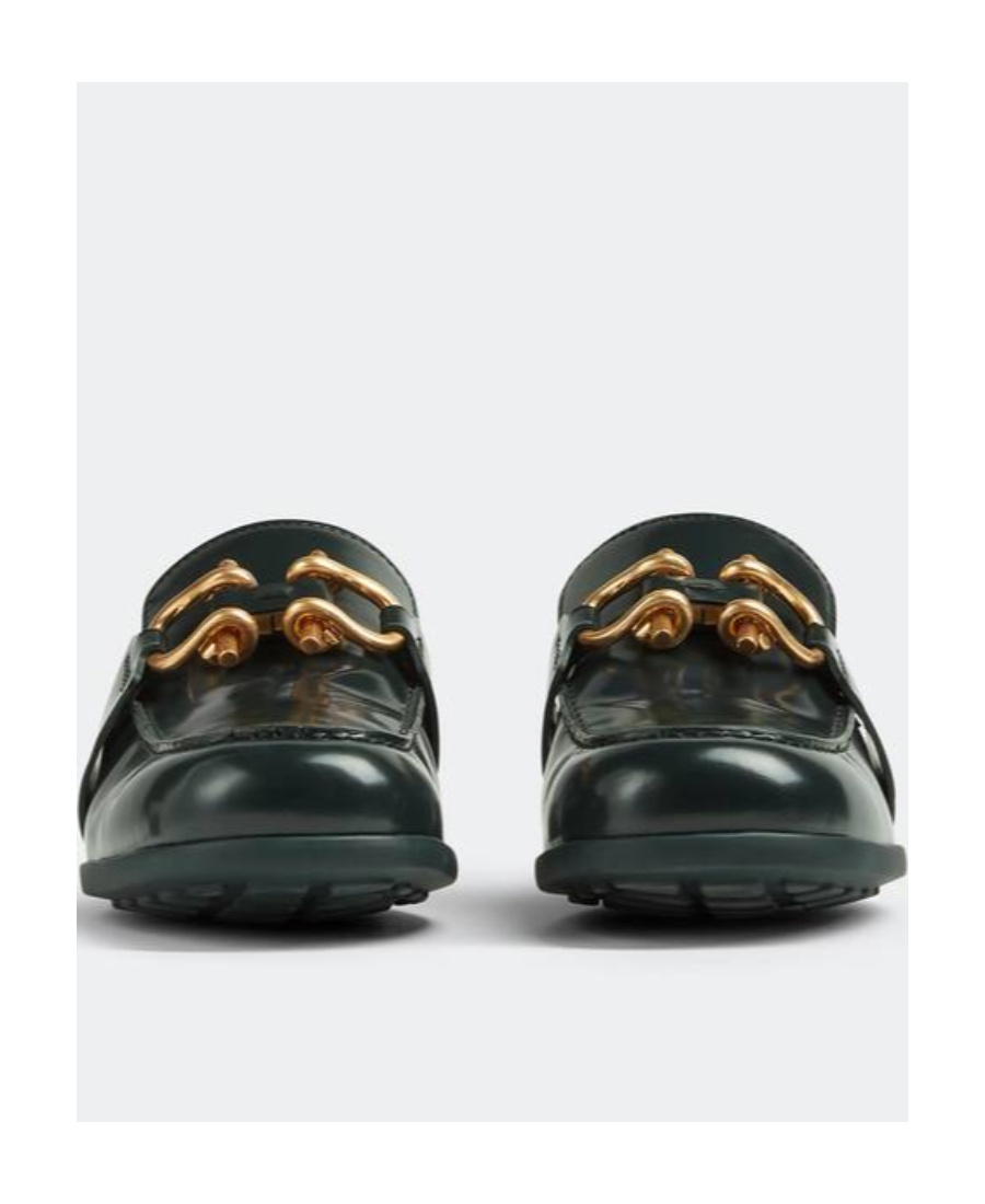 Bottega Veneta Square Toe Loafers In Black