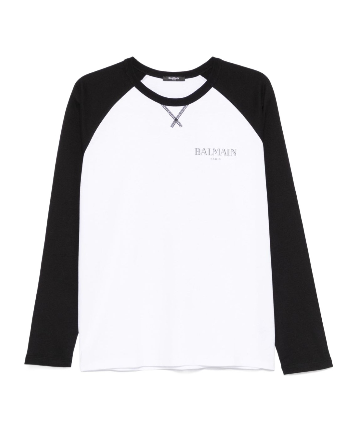 Shop Balmain Lips Print T-shirt In White
