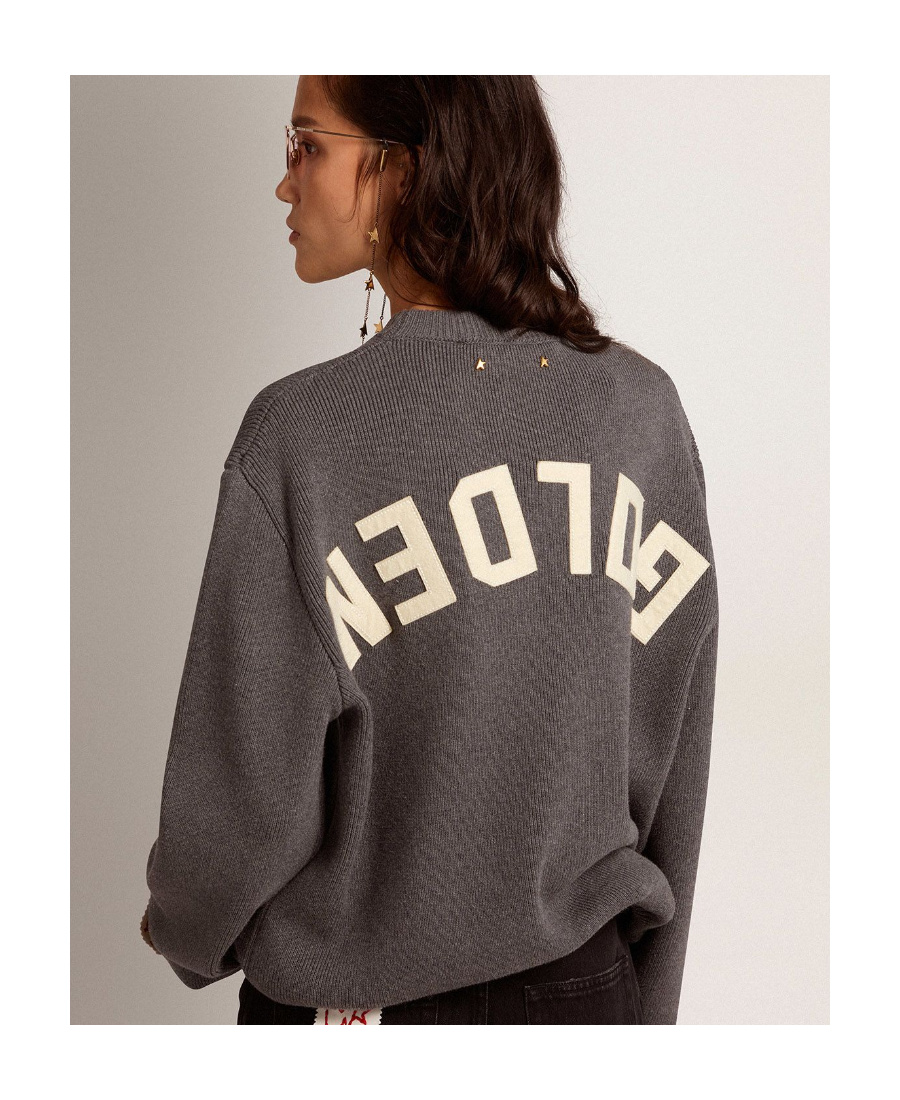 Golden Goose Dany Ribbed Crewneck Sweater In Black