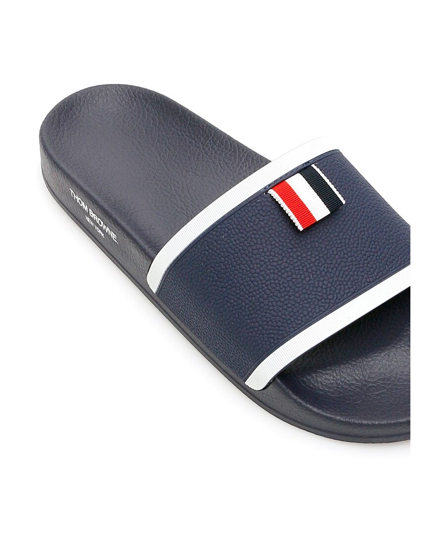 Thom Browne Molded Pool Slides In Black