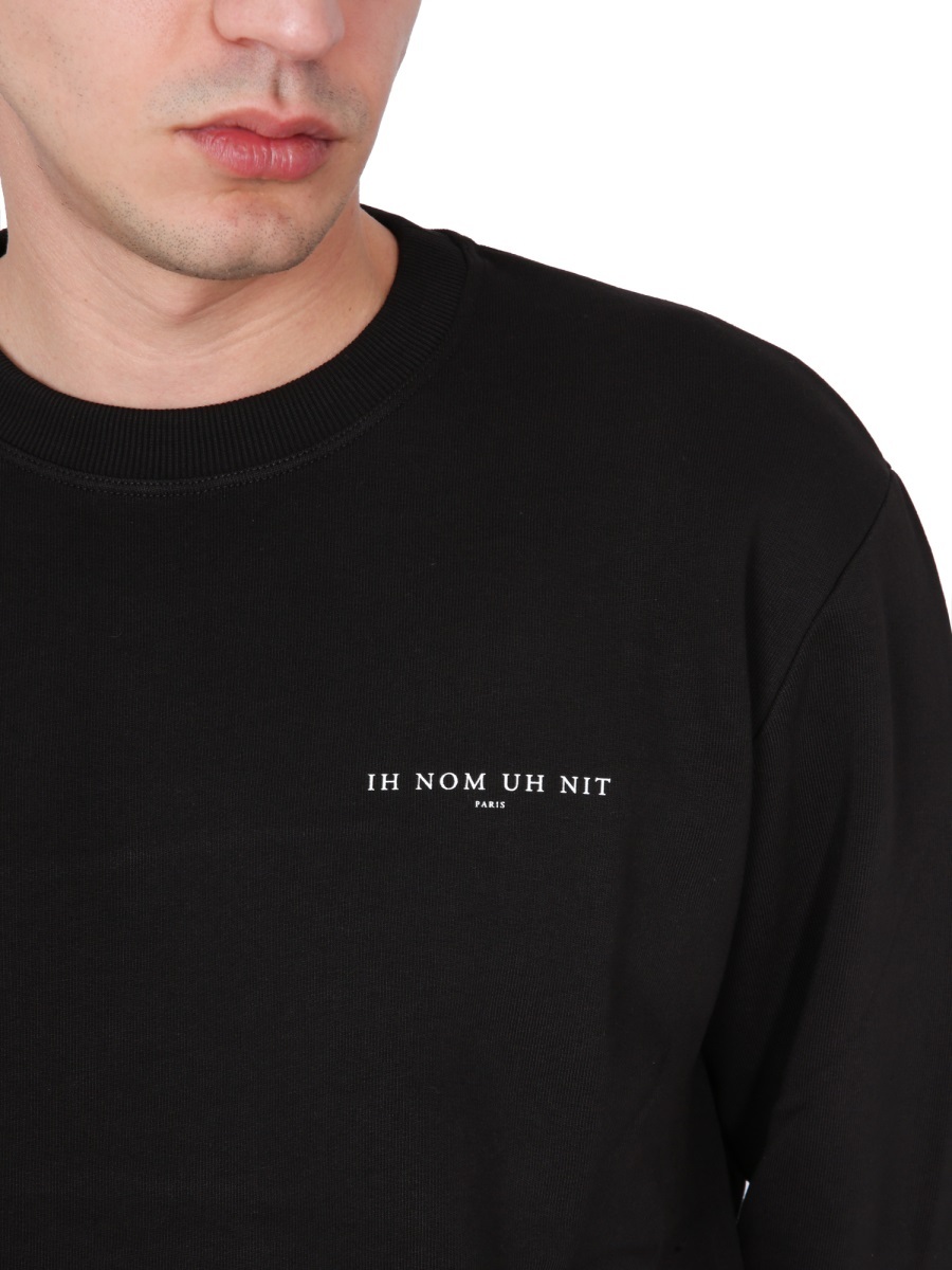Ih Nom Uh Nit Graphic-print Crew Neck Sweatshirt In Black