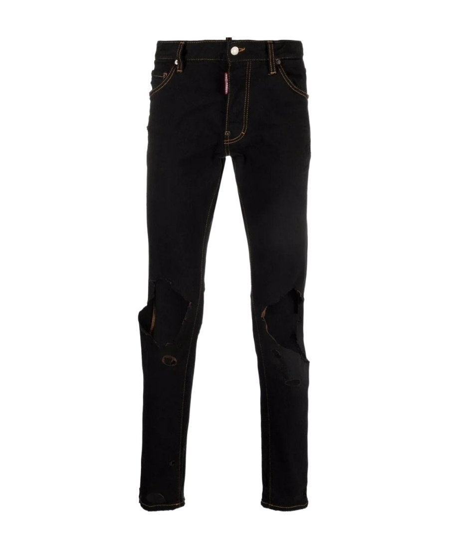 Dsquared2 Distressed-effect Jeans In Black