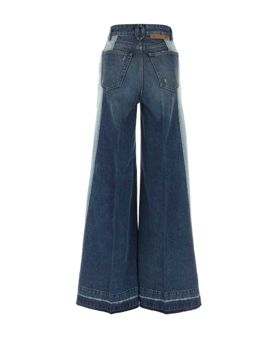 Stella Mccartney Double Vintage Blue Tones Slim Leg Jeans In Blue