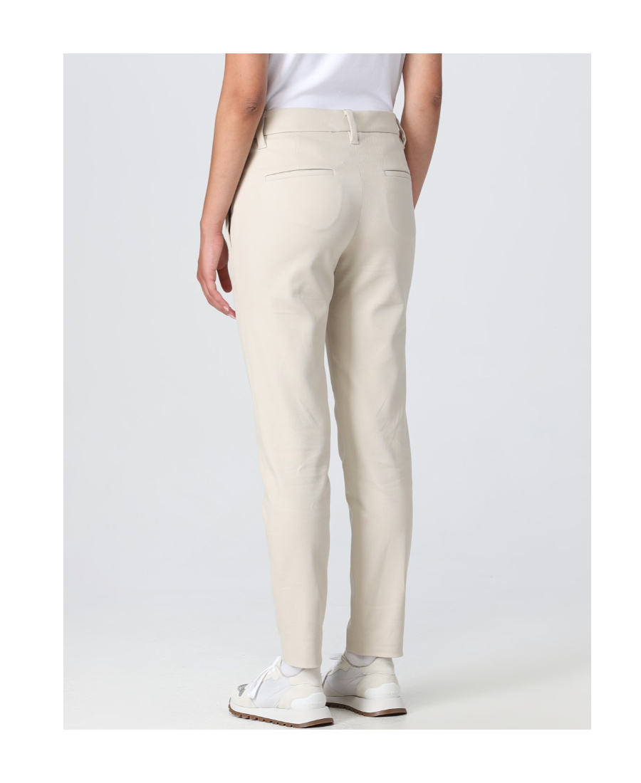 Brunello Cucinelli Gabardine Cropped Trousers In Neutral