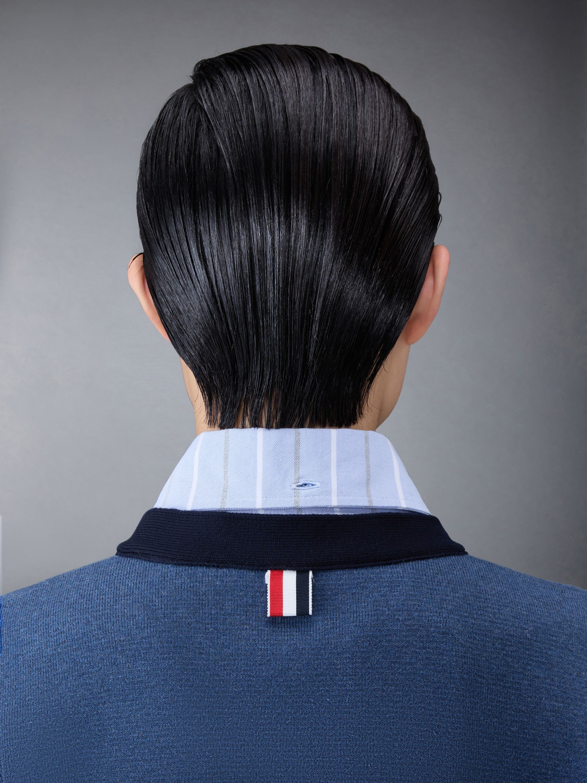 Shop Thom Browne Milano Stitch V-neck Cardigan In Blue