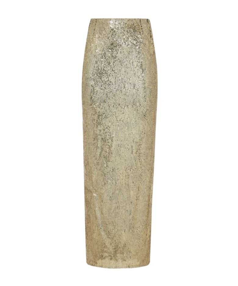 Dolce & Gabbana Sequinned Mermaid Maxi Skirt In Brown