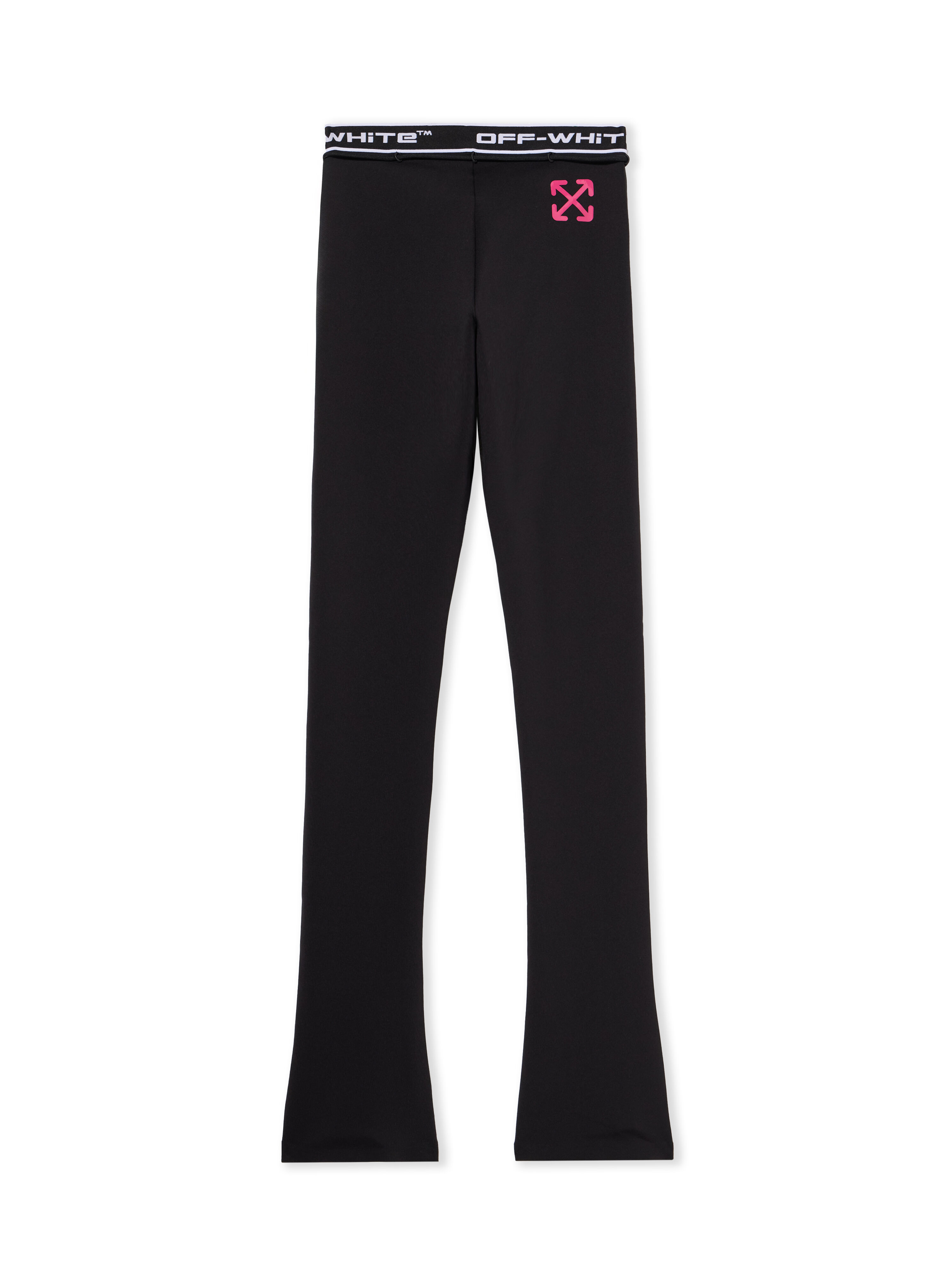 Off-white Logoband Split Leggings In Black