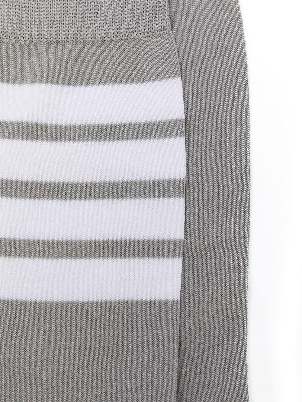 Thom Browne 4-bar Mid-calf Cotton Socks In Gray