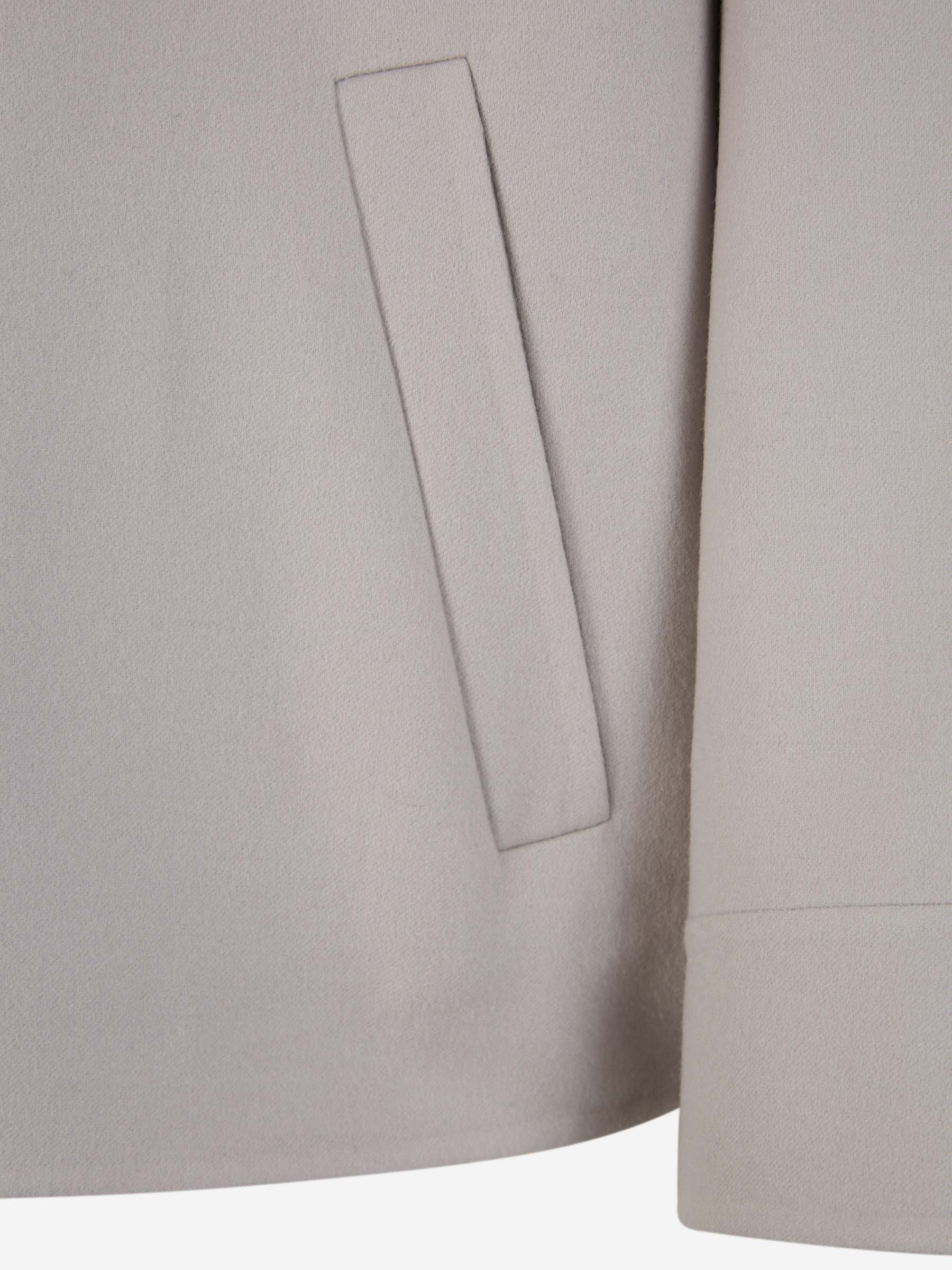 Herno Double Layer Wool Jacket In Gray