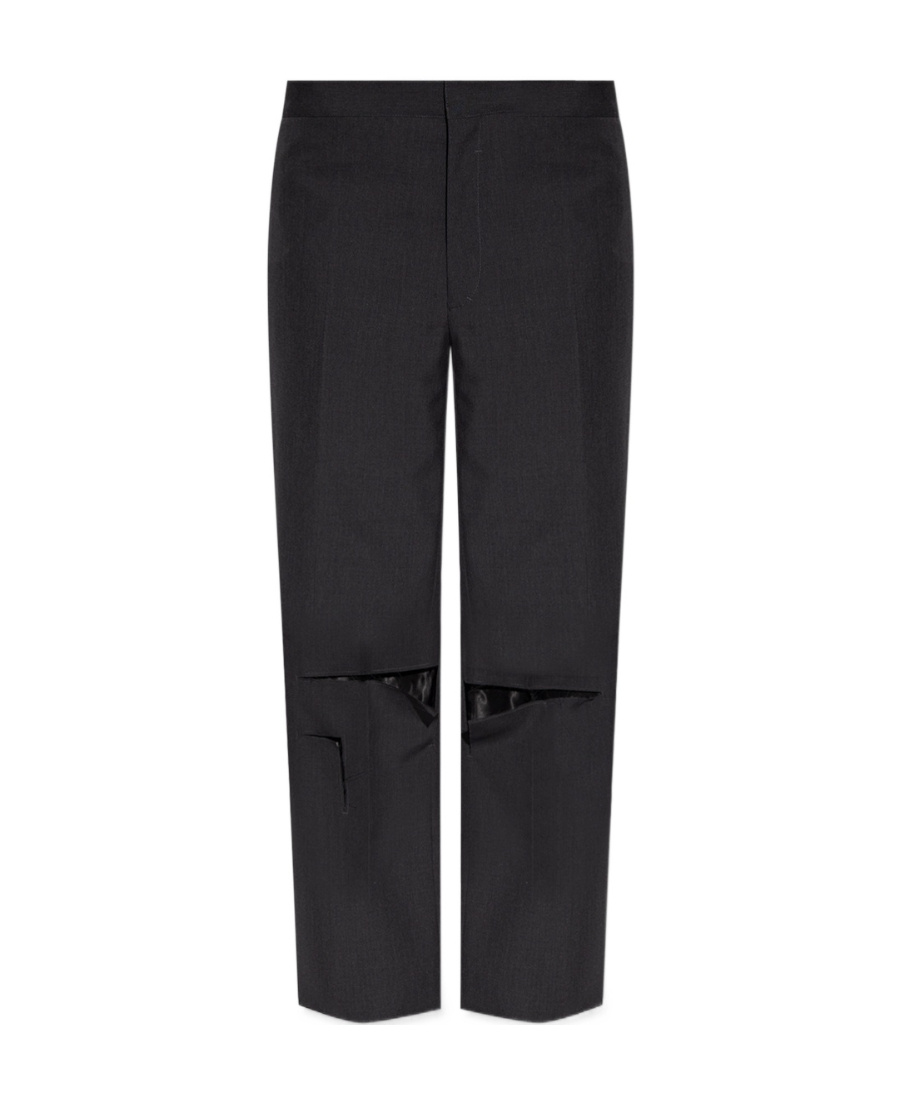 Givenchy Distressed Wool Trousers In Black