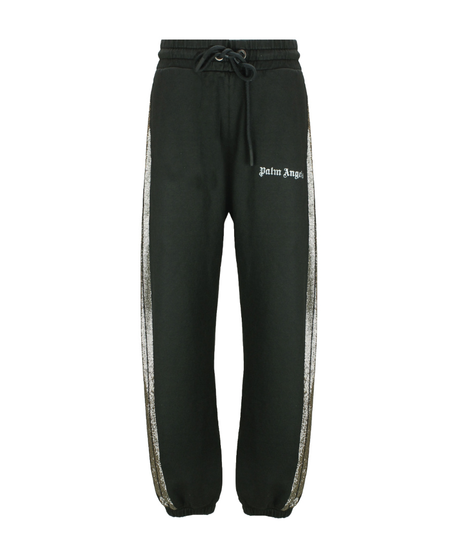 Palm Angels Logo-print Cotton Track Pants In Black