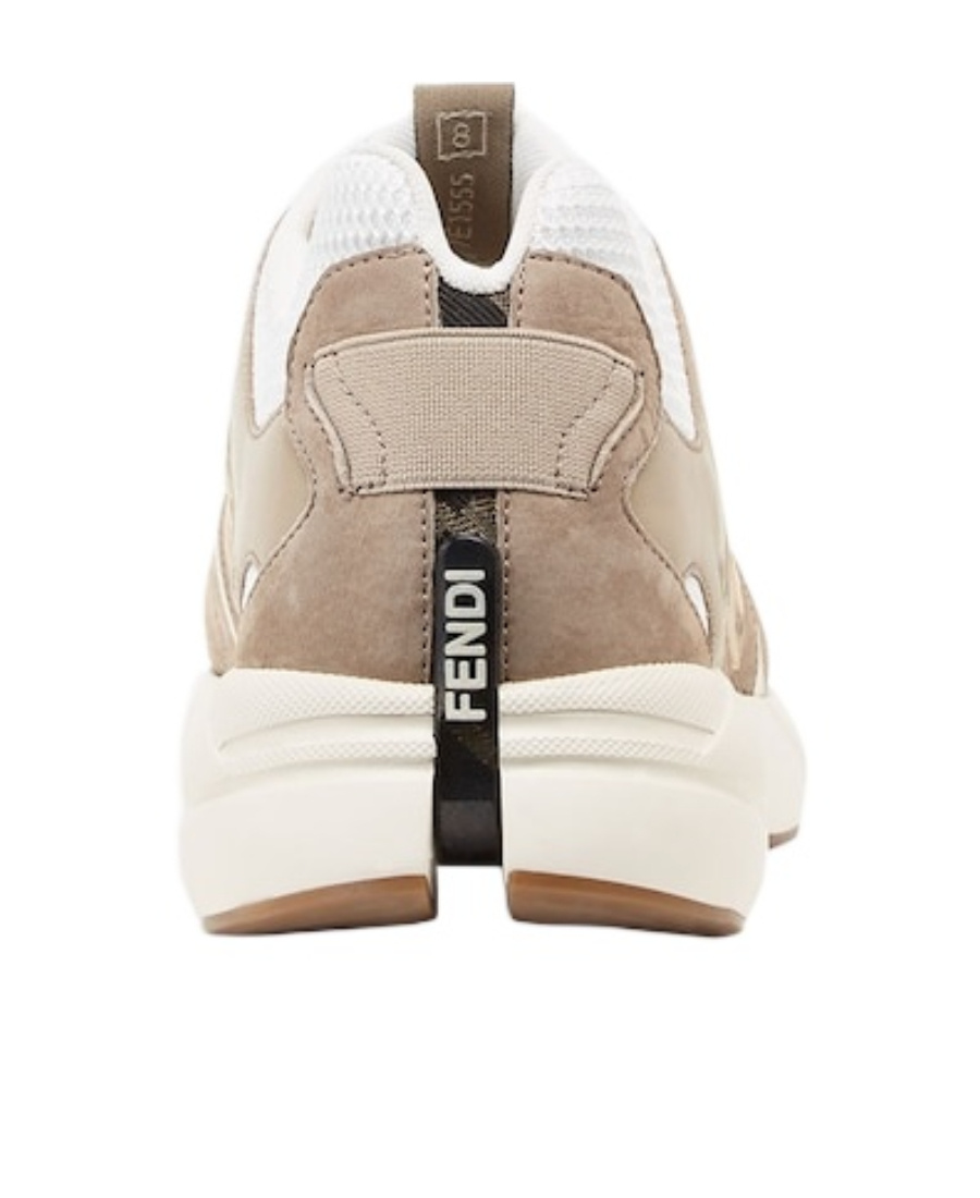 Fendi Faster Ff-embossed Detailed Low-top Sneakers In Brown