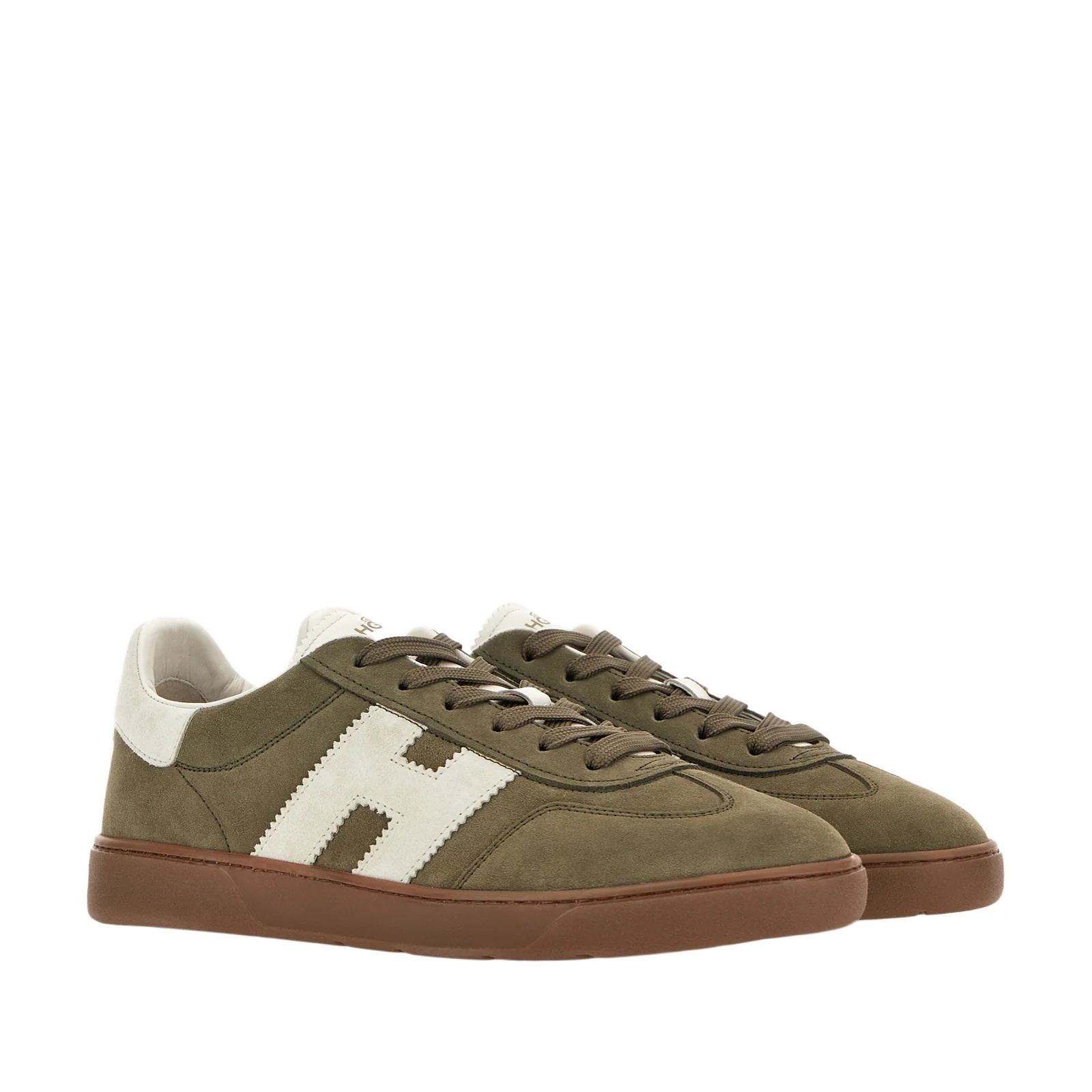 Hogan Round Toe Suede Low Top Sneakers