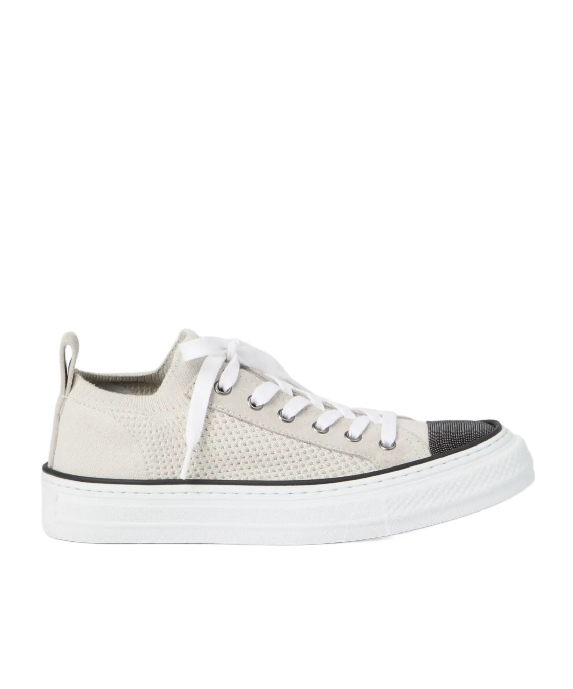 Brunello Cucinelli Knitted Sneakers In White