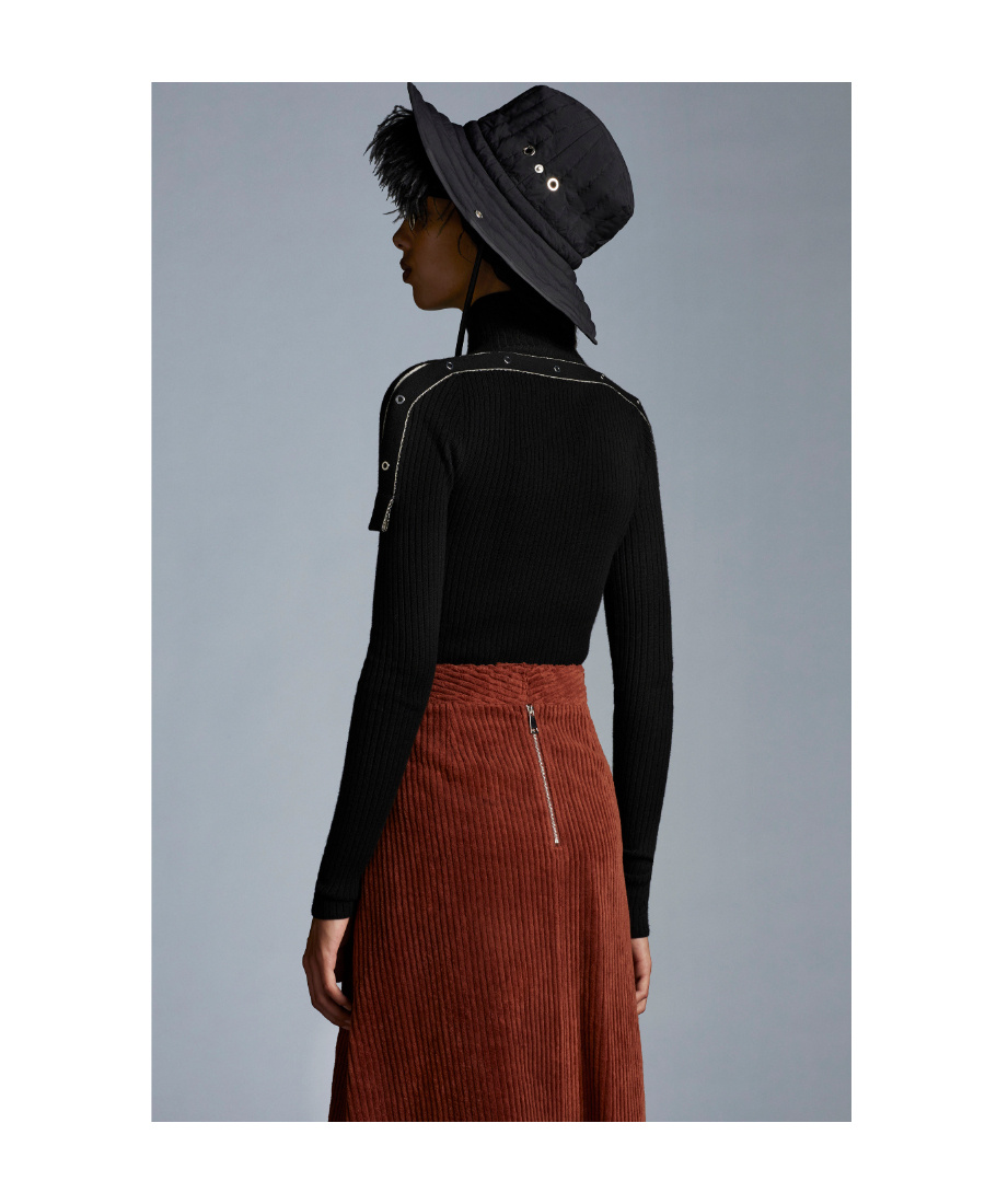 Moncler Wool And Cashmere Turtleneck Sweater In Black