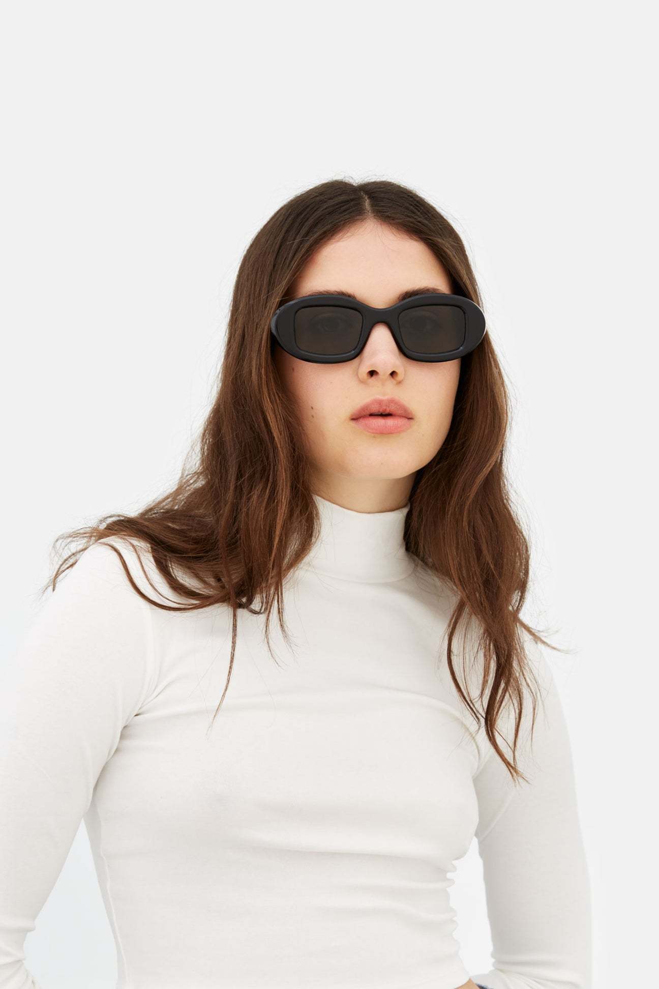 Retrosuperfuture Oval Frame Sunglasses In Black