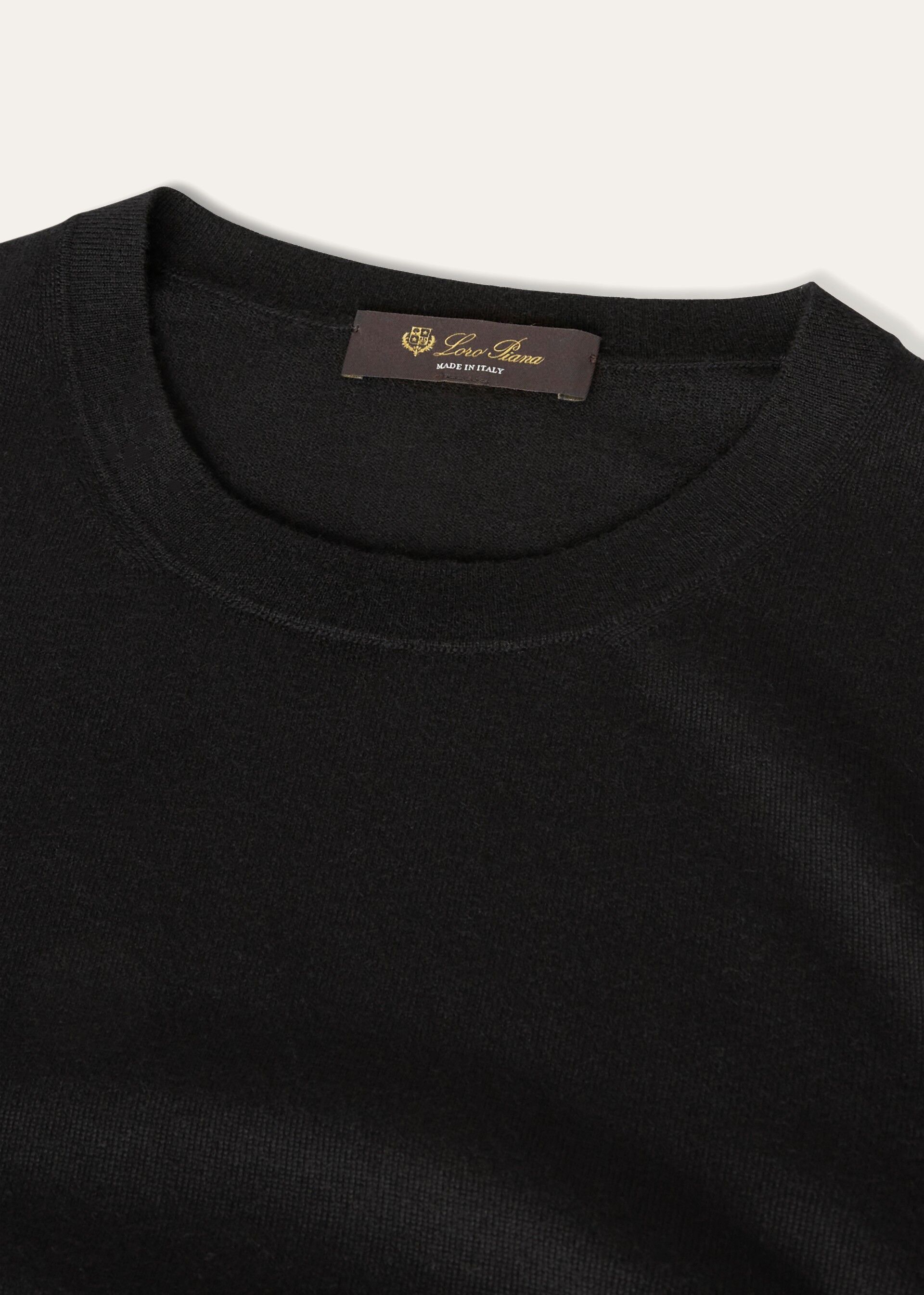 Loro Piana Girocollo Parksville Cashmere Sweater In Black