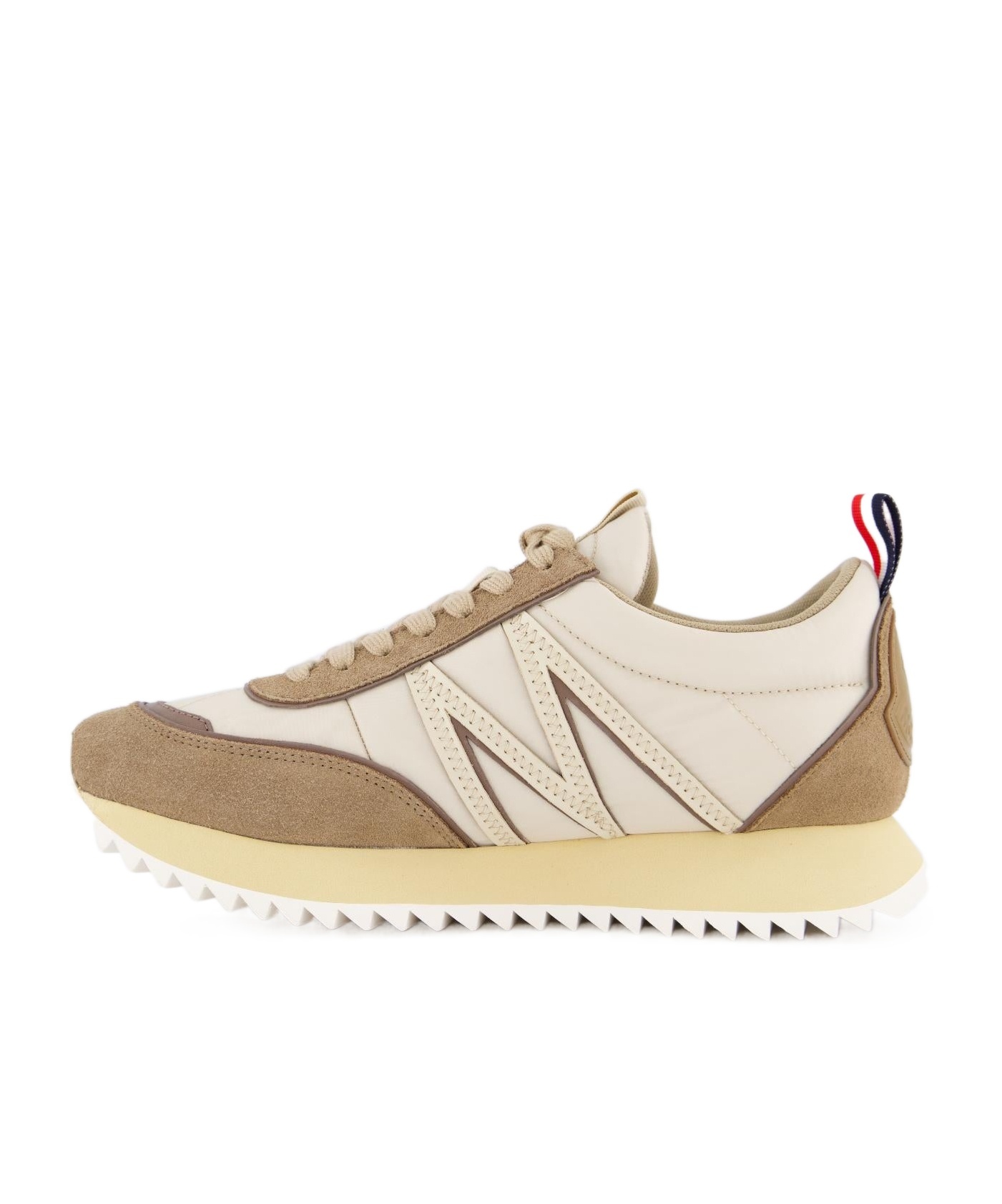 Moncler Laced Sneakers In Nude
