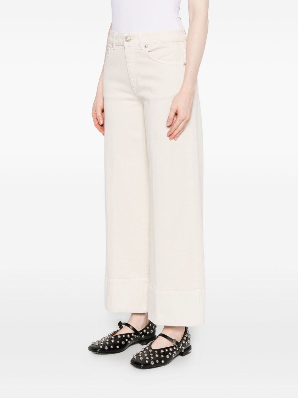 Dondup Button-fly Straight-leg Jeans In White