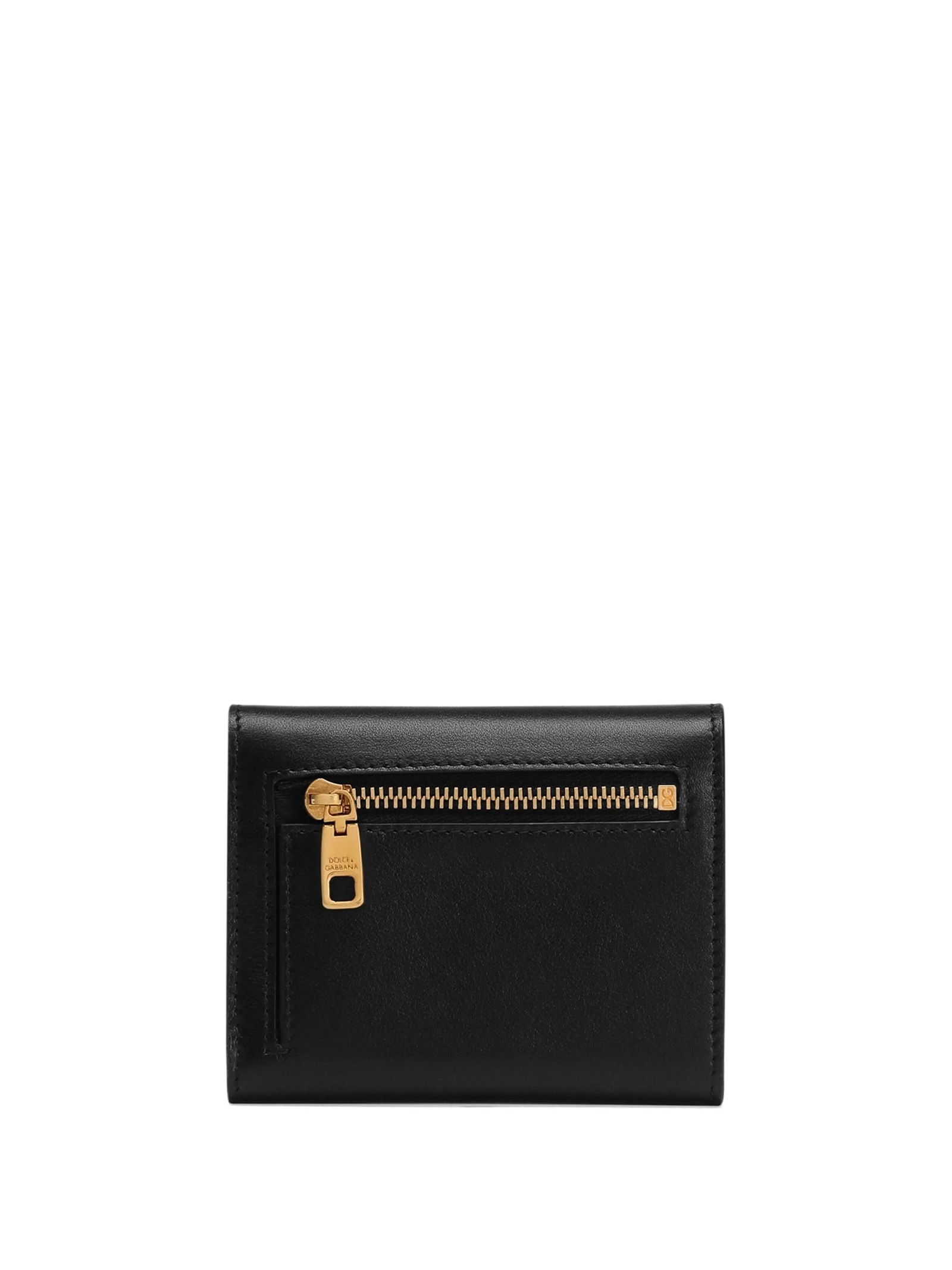 Dolce & Gabbana Gold-tone Hardware Wallets With Timeless Style In Black