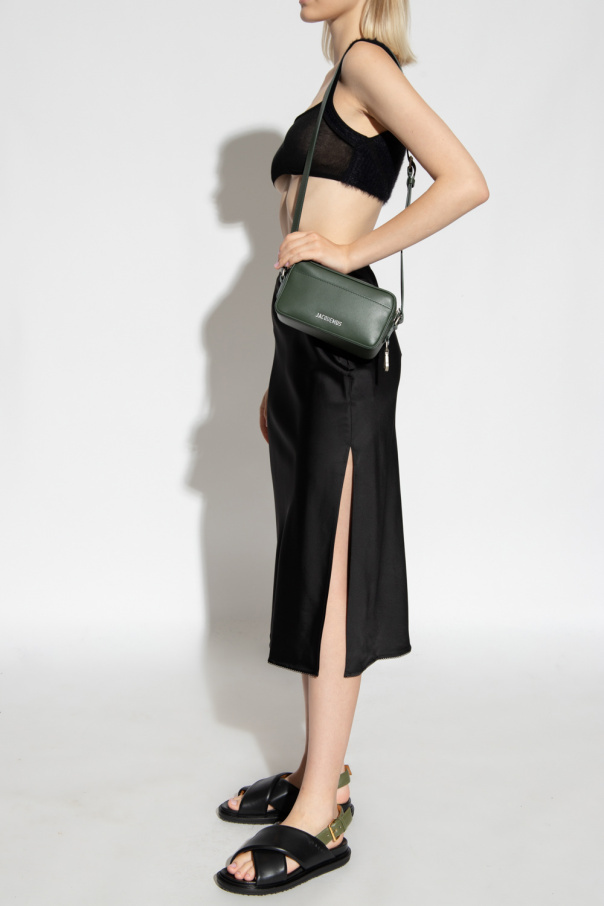 Jacquemus Strap-detail High-waisted Skirt In Black