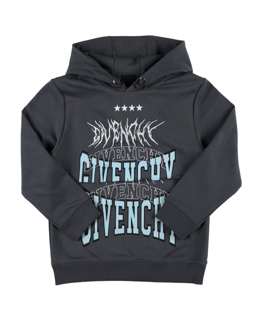 Givenchy Logo-embroidered Raw-cut Detail Hoodie In Black