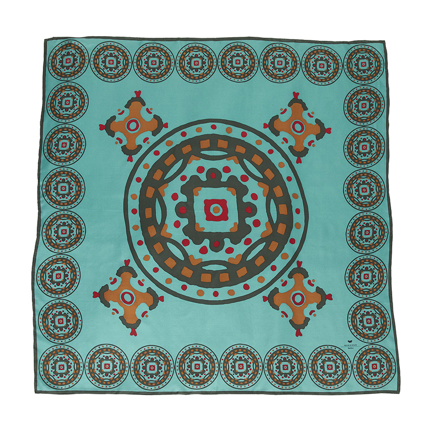 Weekend Max Mara Patterned Silk Scarves In Green