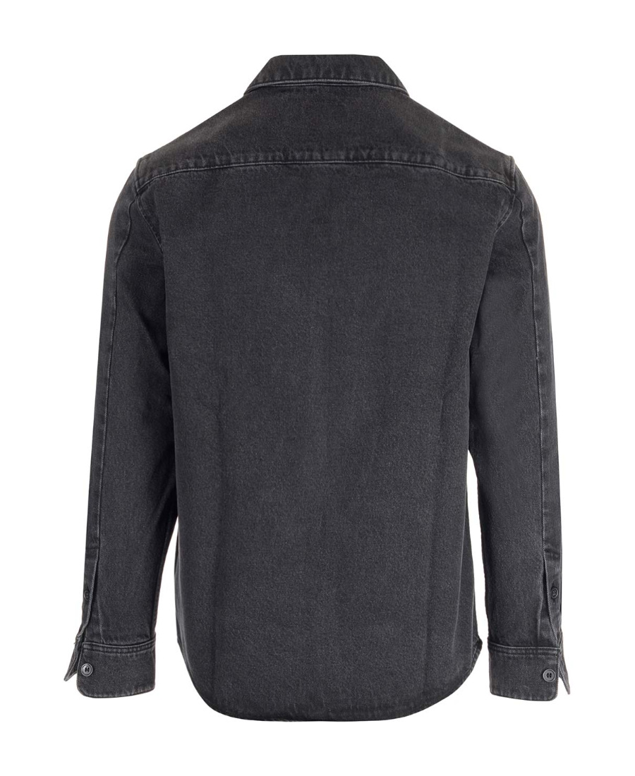 Apc Button-up Cotton Shirt In Black