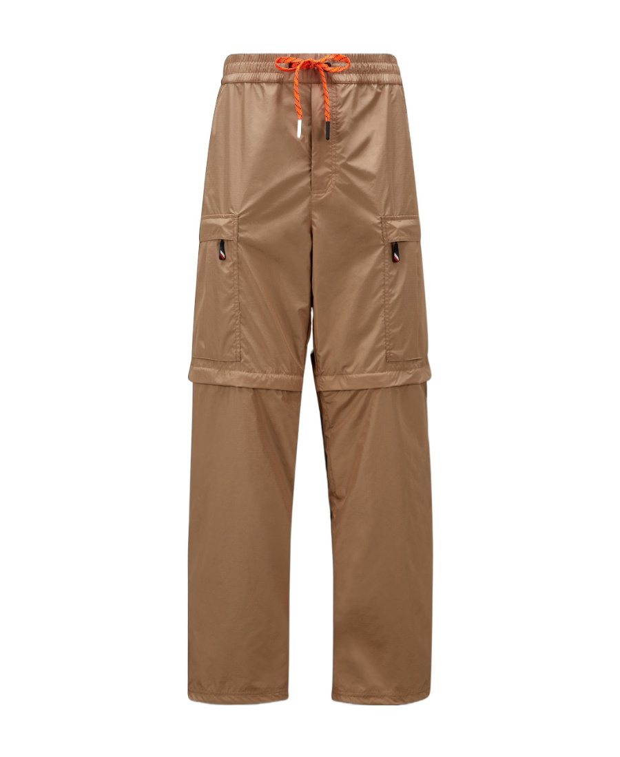 Moncler Drawstring Detachable-leg Trousers In Brown