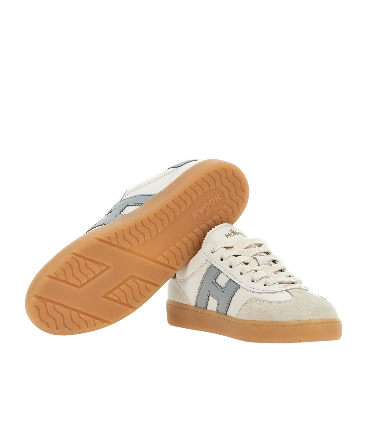 Hogan Cool Suede-trimmed Leather Sneakers In White