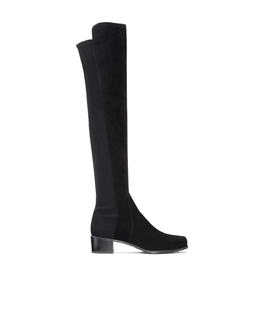 Stuart Weitzman Stitched Long Boots With Thick Heels