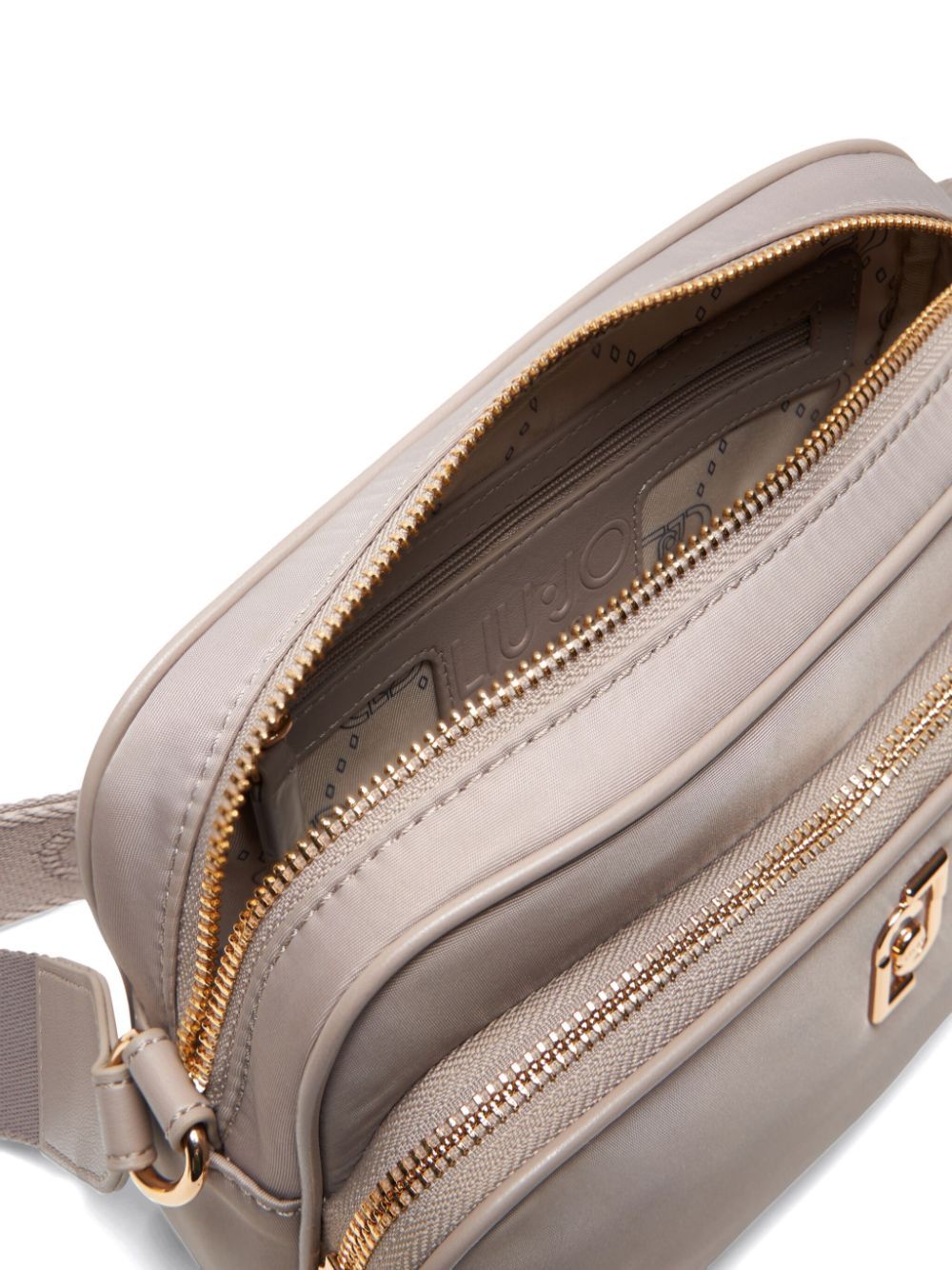 Liu •jo Nylon Crossbody Bag In Nude