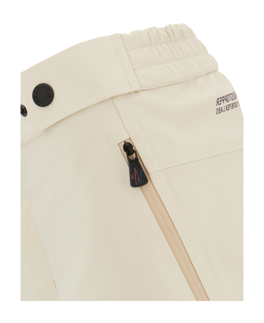 Shop Moncler Belt-loop Casual Pants In Nude