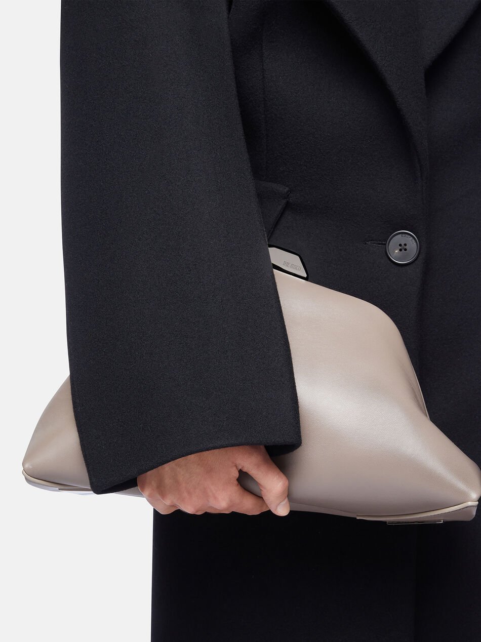 Shop Attico Day Off Shoulder Bag In Nude
