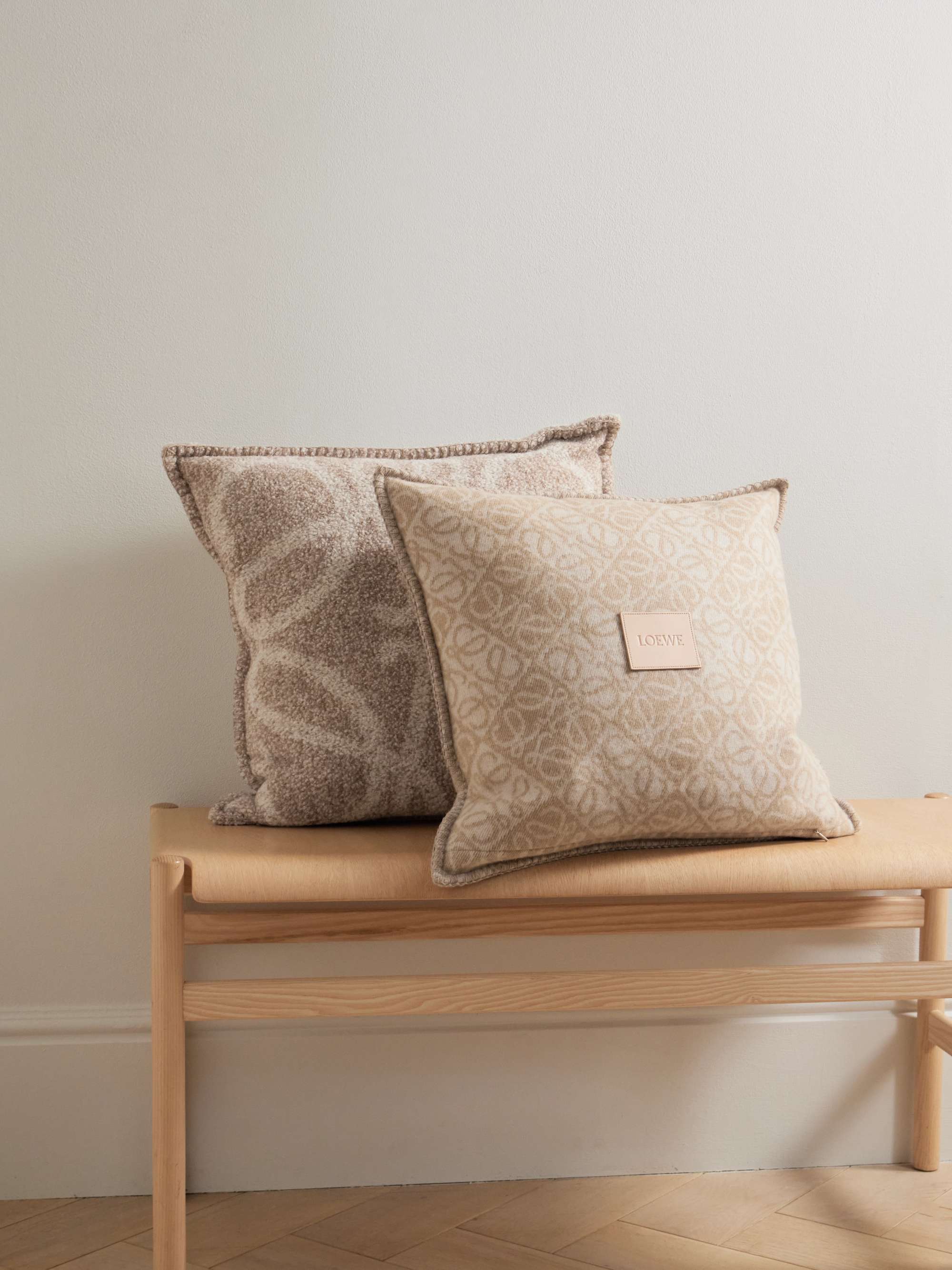 Loewe Logo Cushion In Nude