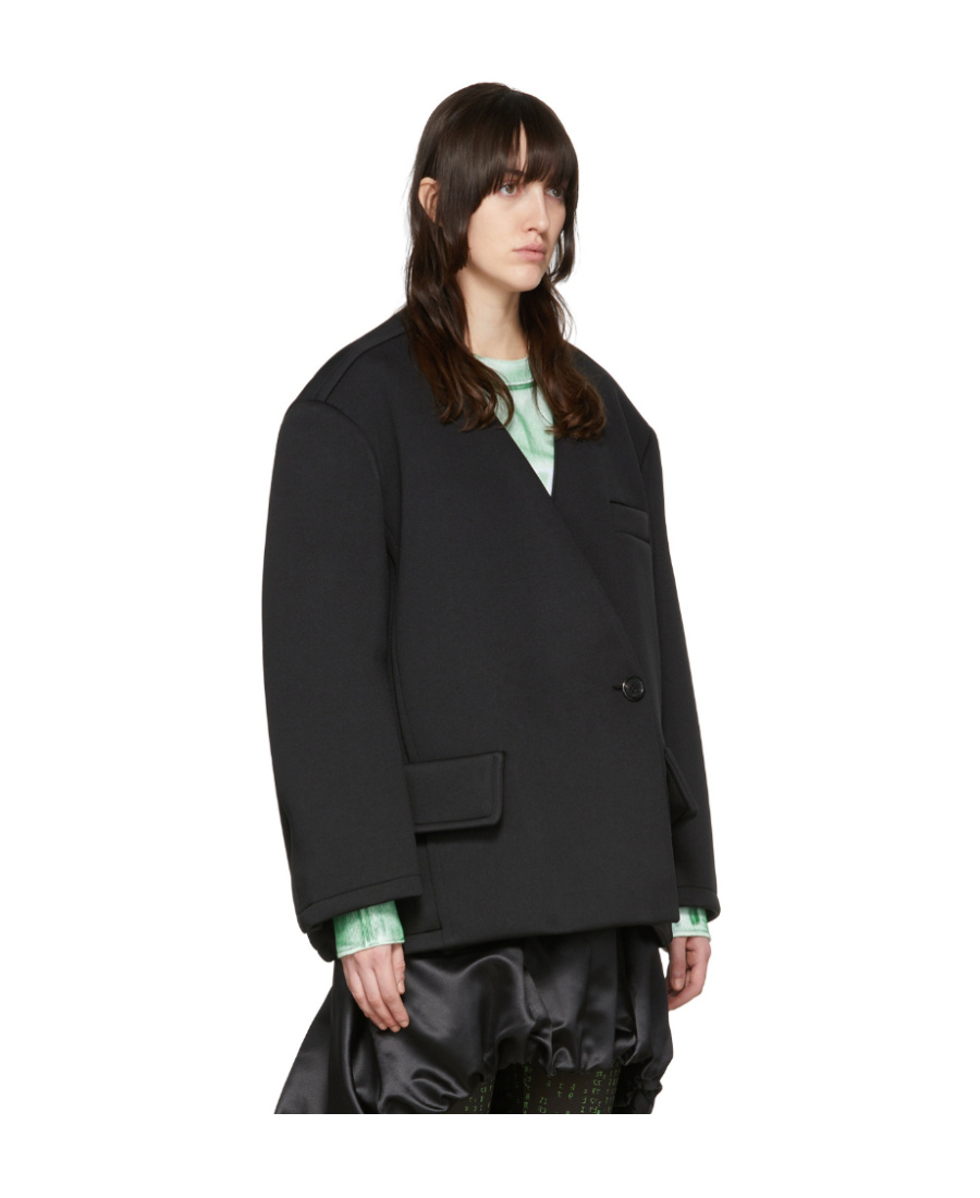 We11 Done Single-breasted Blazer In Black