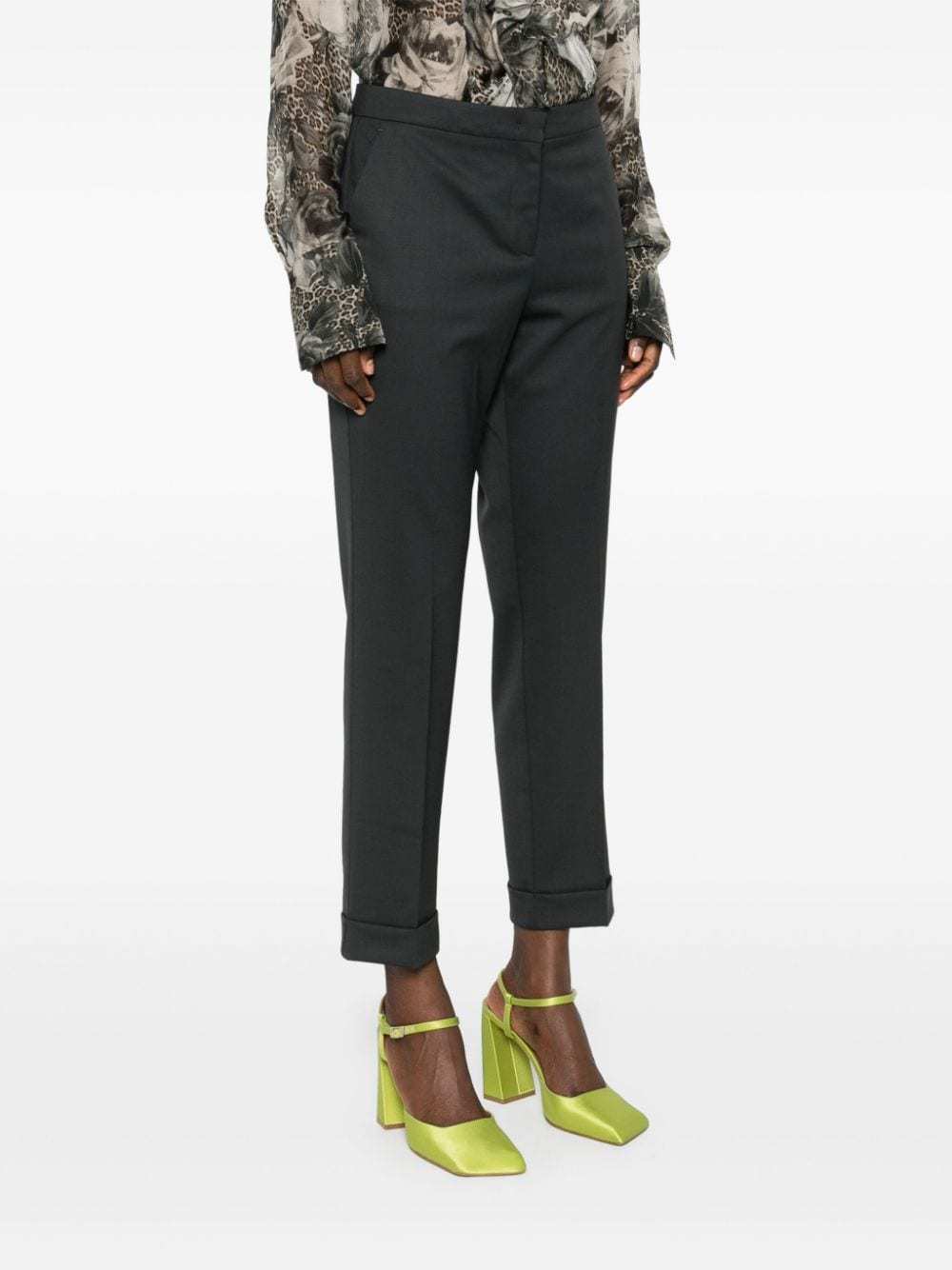Etro Cropped Trousers With Tailored Silhouette In Black