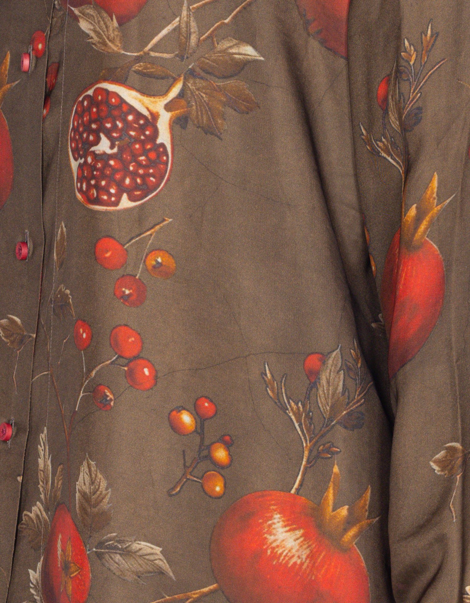 Uma Wang Floral Print Long Sleeve Relaxed Top In Brown
