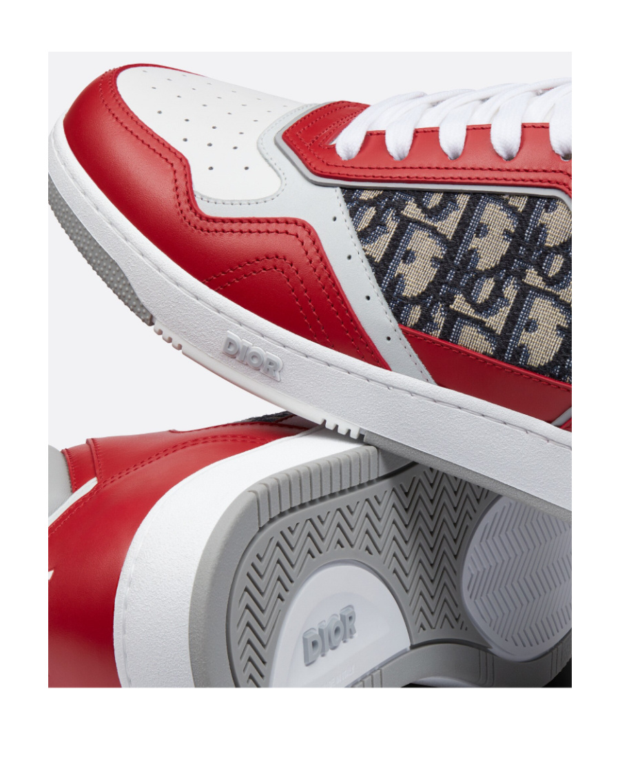Dior Oblique High-top Sneakers Men In Red