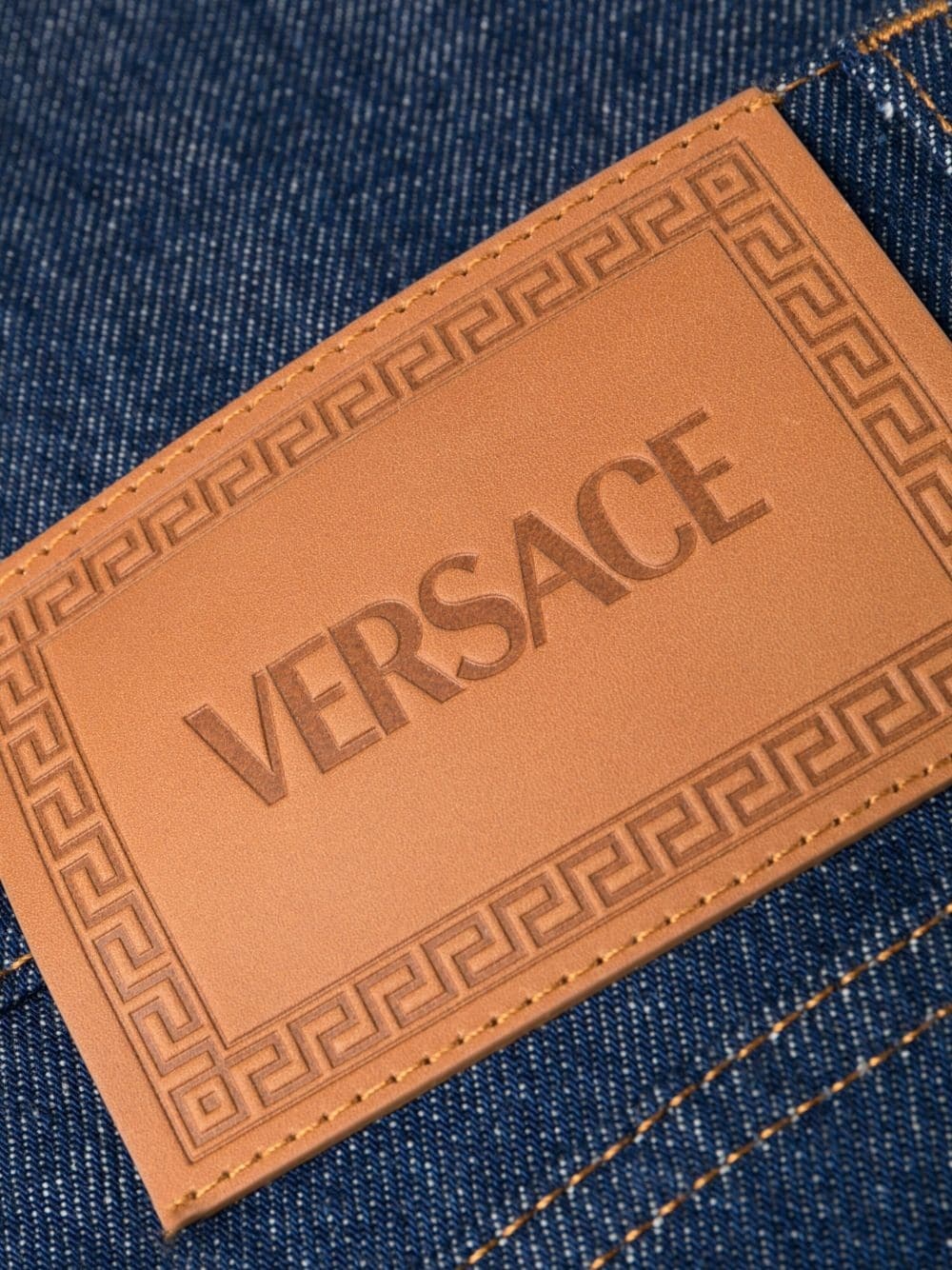 Versace Medusa Head-detailed Straight-leg Jeans In Blue