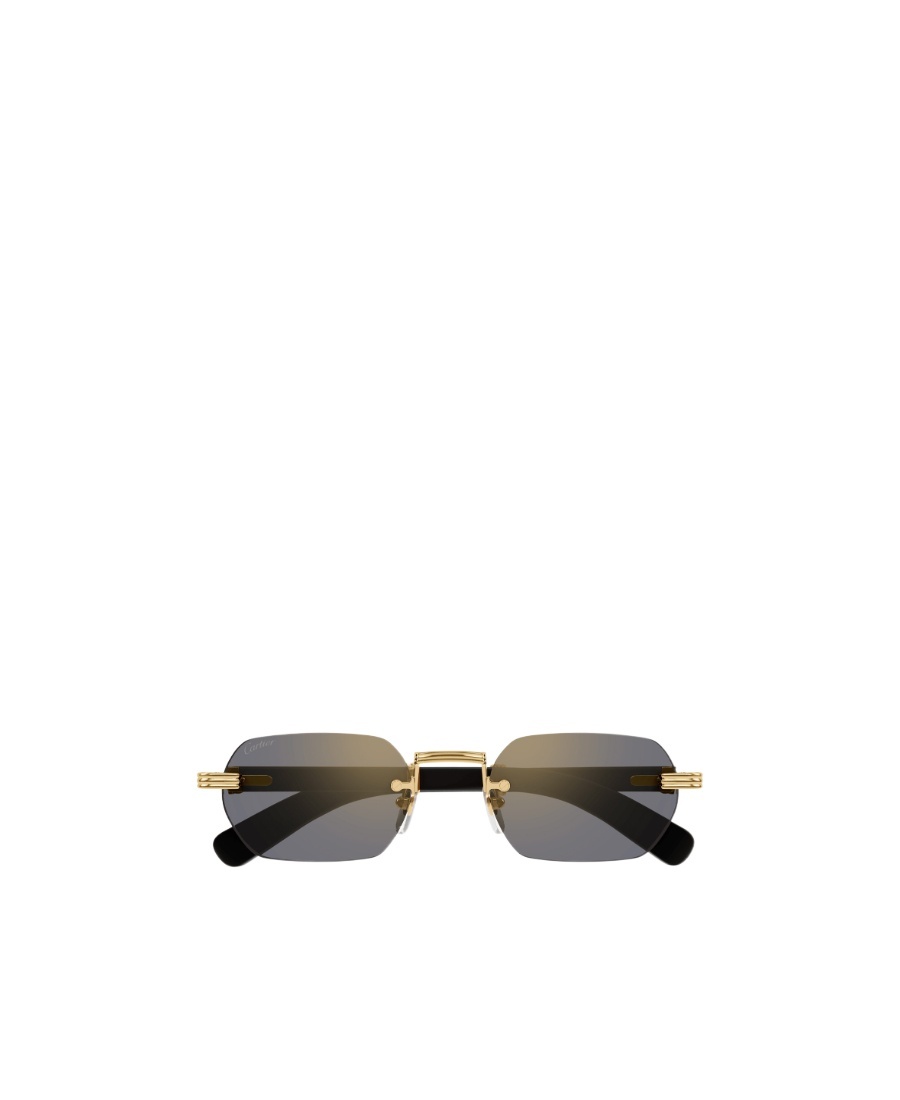Cartier Rectangle Tinted Sunglasses In Gray