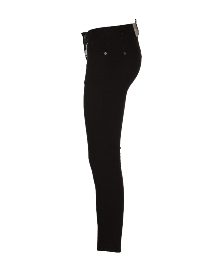Dsquared2 Logo-plaque Tapered Jeans In Black