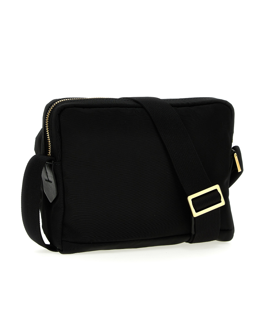 Tom Ford Logo-patch Crossbody Bag In Black