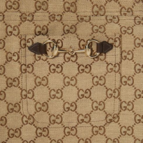 Gucci Women Supreme Gg Fabric Jumpsuit In Brown