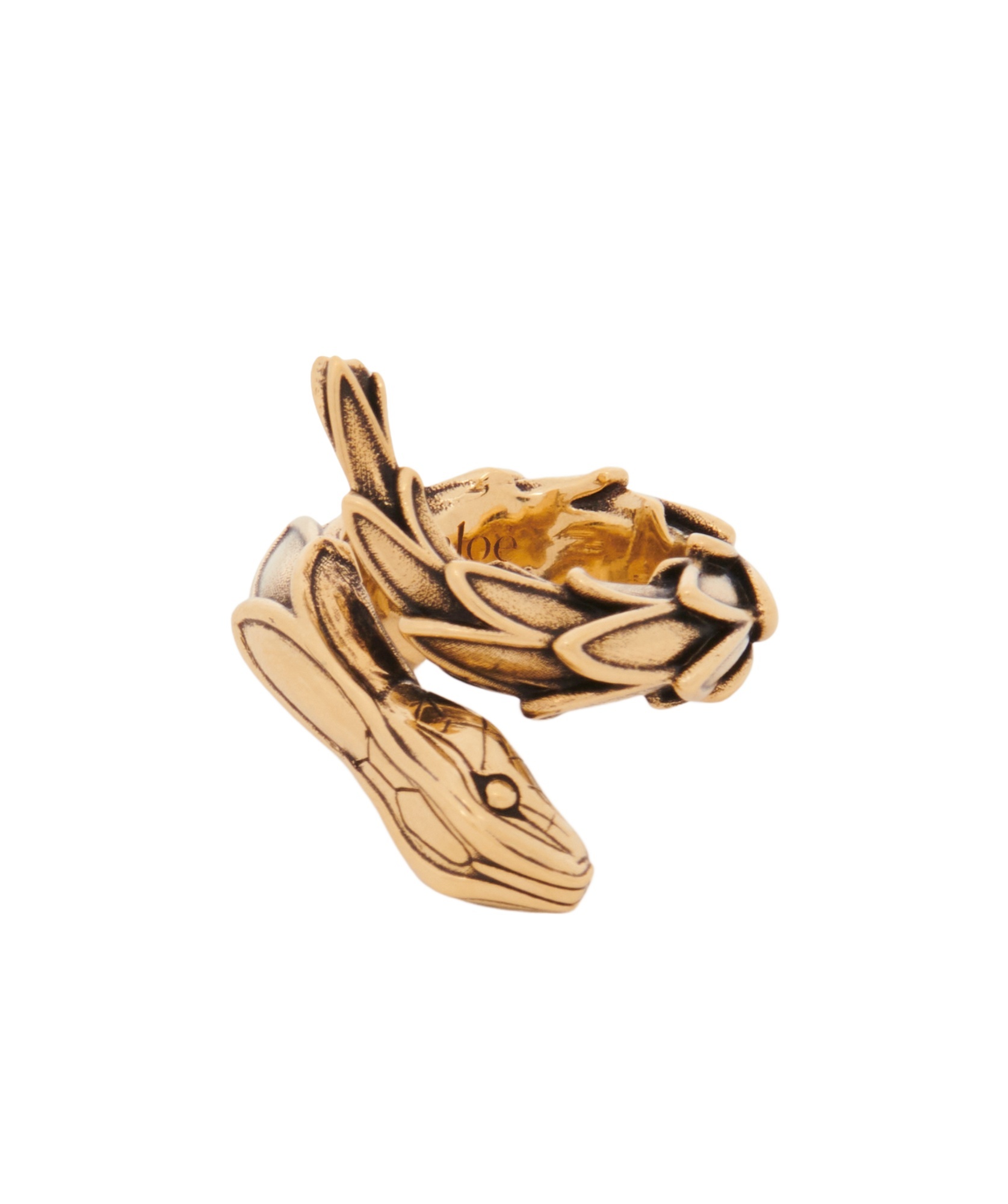 Chloé Snake Ring In Yellow