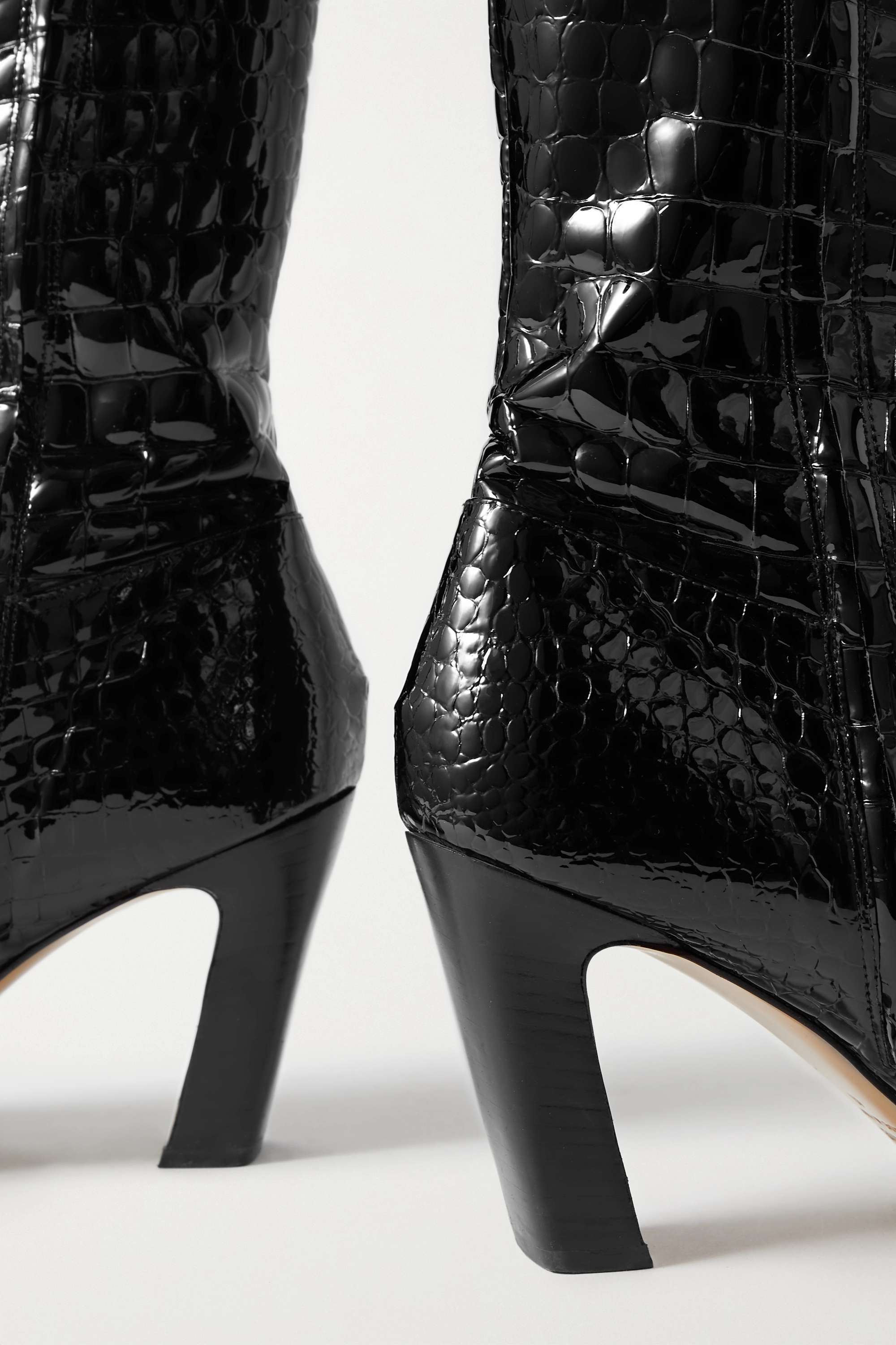 Khaite Marfa 90 Leather Knee-high Boots In Black