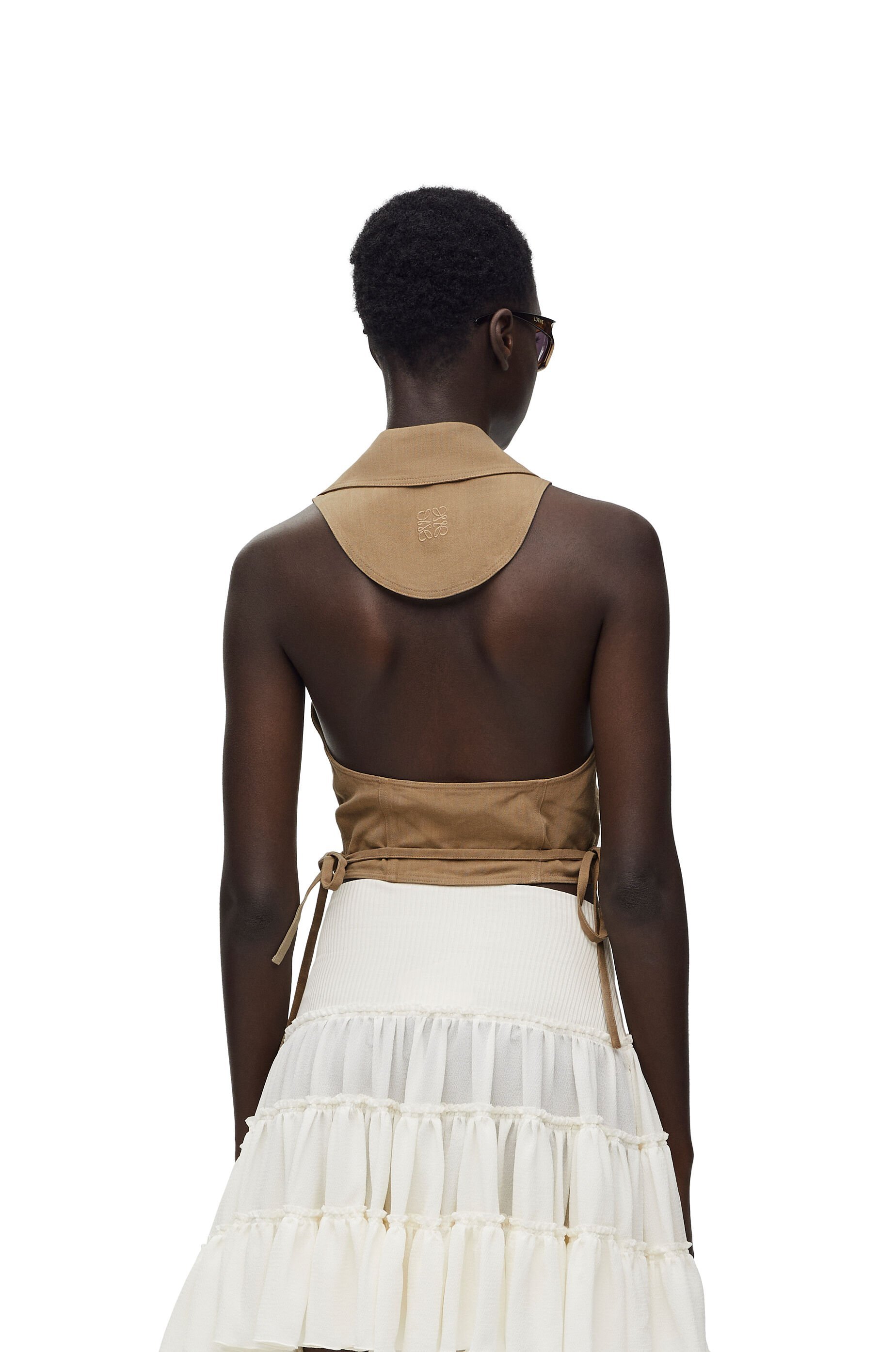 LOEWE WRAP TOP IN VISCOSE AND LINEN